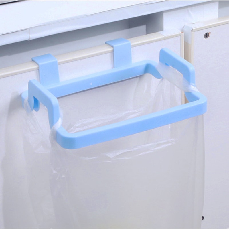 Kitchen Storage Racks & Holders, Plastic Door Back Garbage Bag Rack, Rear Cloth Hanger Storage Hook for Cabinets