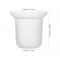 Frosted Glass Toilet Brush Bowl Cup with Storage Base for Bathroom Use