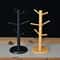 Tree Shape Wood Coffee Tea Mug Storage Stand Bamboo Display Rack With Hooks For Drinkware Shelf 1