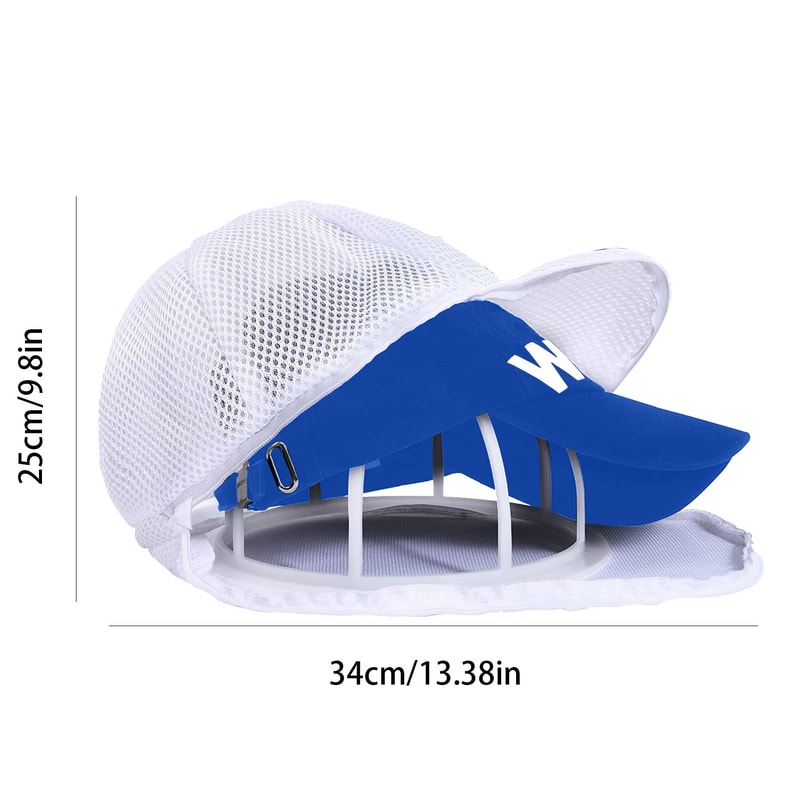 Multifunctional Baseball Cap Hat Washer, Hat Cleaning Kit Anti Deformation with Hat Washer Cage and Laundry Bag