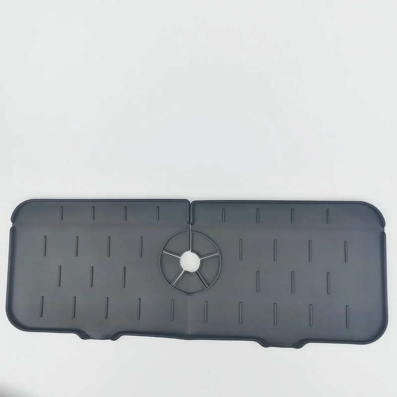 Kitchen Silicone Faucet Mat Dish Drainer Sink Shelf Bathroom Sponge Organizer Splash Guard 6