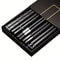 Durable Black Alloy Chopsticks Set, Elegant Dining Utensils, Dishwasher Safe for Holiday Feasts