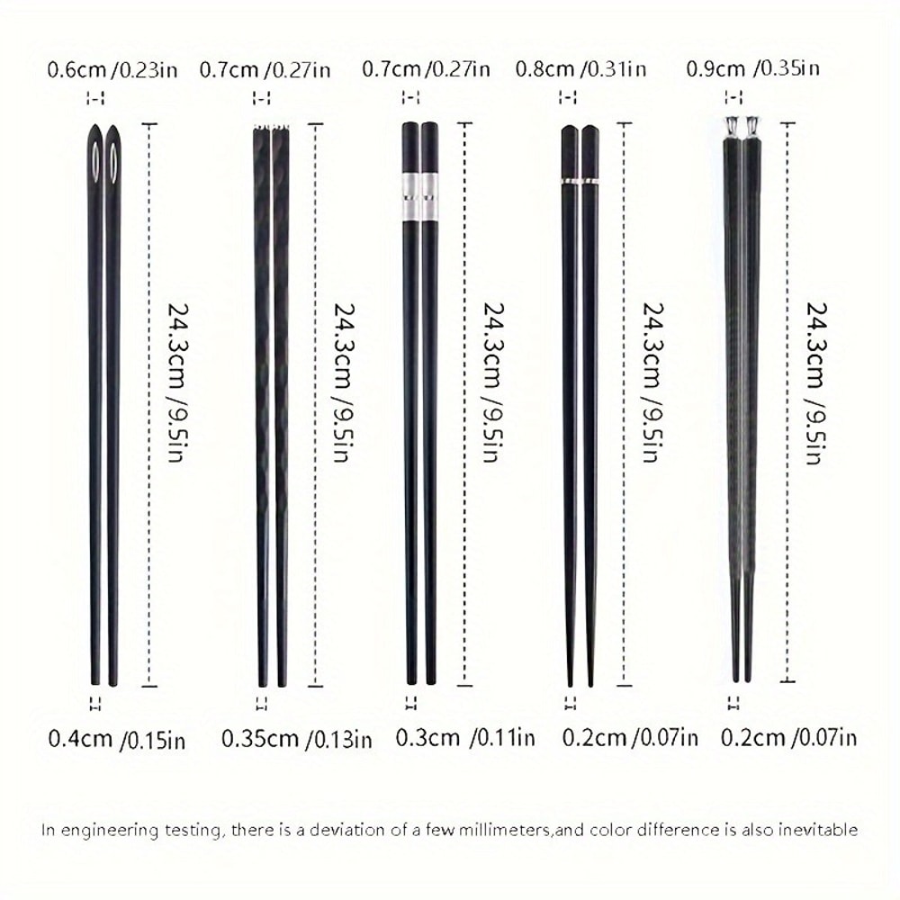 Durable Black Alloy Chopsticks Set, Elegant Dining Utensils, Dishwasher Safe for Holiday Feasts