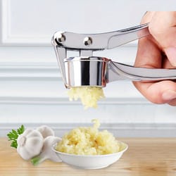 heavy duty mincer for ginger & nuts, professional stainless steel garlic press, effortless squeeze
