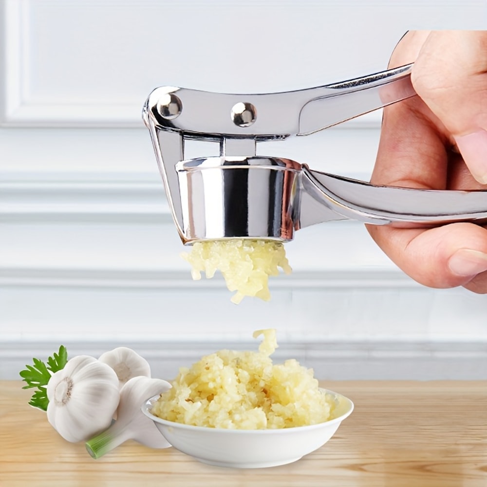 Heavy Duty Mincer for Ginger & Nuts, Professional Stainless Steel Garlic Press, Effortless Squeeze