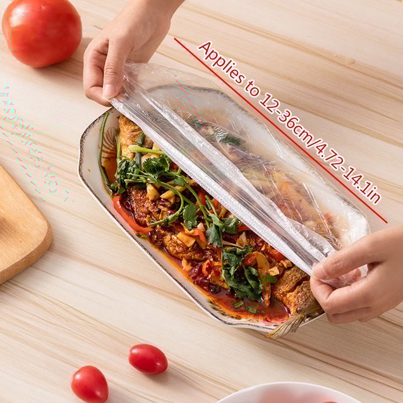 Food Cover Disposable Cling Film Cover Elastic Sleeve To Prevent Odor Transfer For FreshKeeping 1