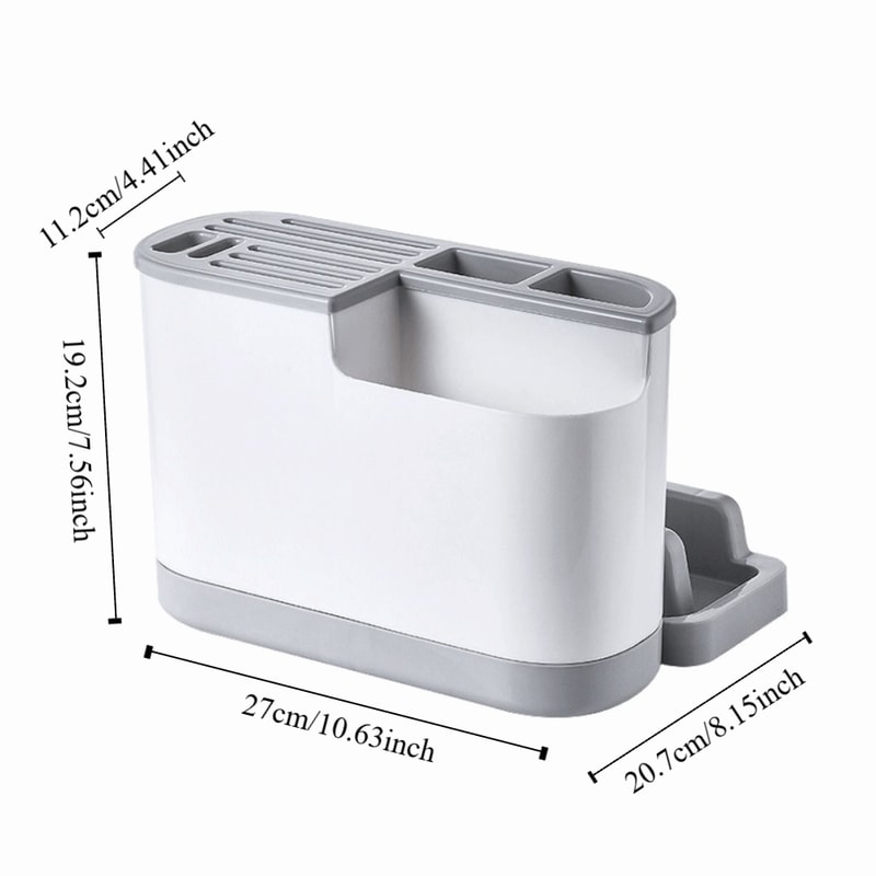 Space Saving Multi Kitchen Cutlery Holder Waterproof Chopstick Bucket Cutting Board Rack 5