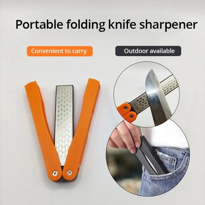 Diamond Stone Sharpener, Portable Double Side Grindstone for Professional Knife Sharpening