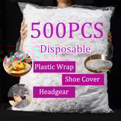 elastic disposable food cover wrap, plastic lids for food, shoe cover shower headgear, fresh saver bag for dust & bowls