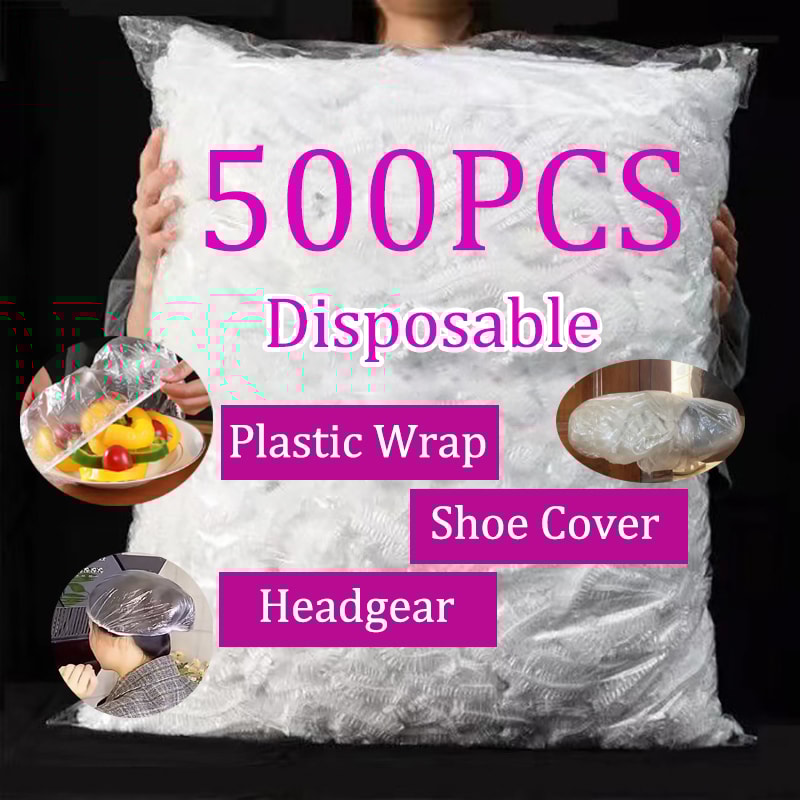 Elastic Disposable Food Cover Wrap Plastic Lids For Food Shoe Cover Shower Headgear Fresh Saver Bag 0