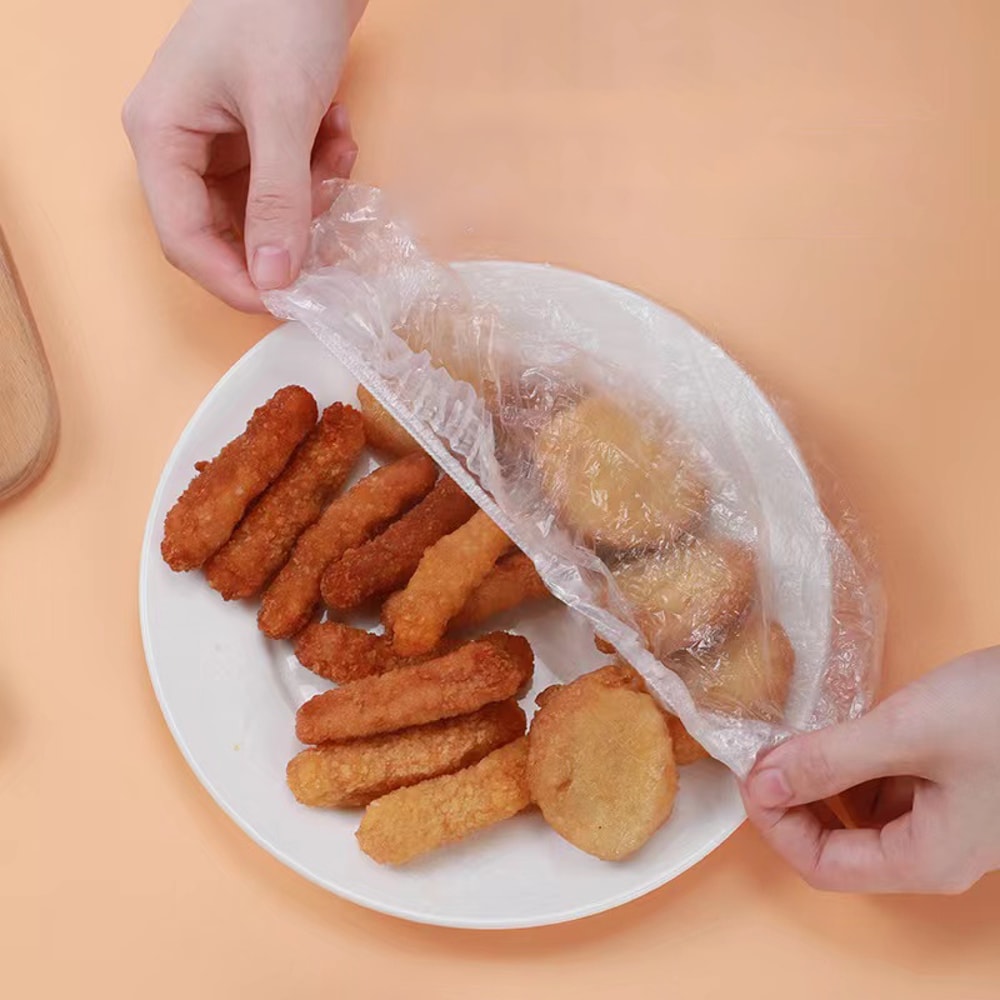 Elastic Disposable Food Cover Wrap Plastic Lids For Food Shoe Cover Shower Headgear Fresh Saver Bag 5