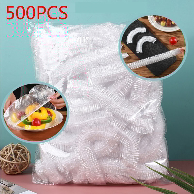 Elastic Disposable Food Cover Wrap Plastic Lids For Food Shoe Cover Shower Headgear Fresh Saver Bag 6