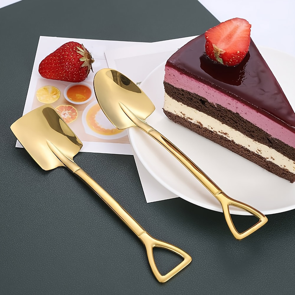 Stainless Steel Shovel Spoon For Coffee Ice Cream Dessert Scoop Kitchen Accessories Wedding Party 2