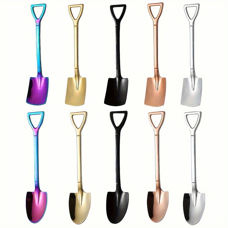 Stainless Steel Shovel Spoon For Coffee Ice Cream Dessert Scoop Kitchen Accessories Wedding Party 5