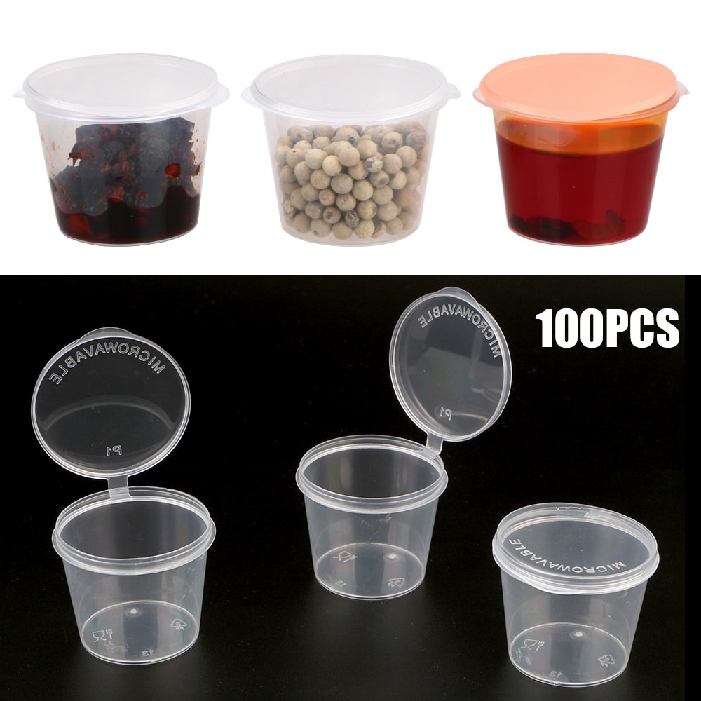 Disposable Sauce Pots with Lids, Small Kitchen Organizer for Chutney, Chili, and Sauces