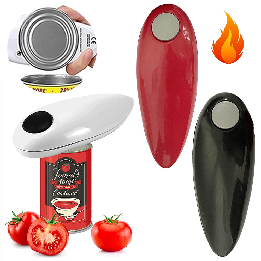 Mini Electric Can Opener, Automatic Bottle Opener, Smooth Edges Kitchen Gadget Battery Operated