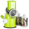 Kitchen Vegetable Cheese Grater, Manual Rotary Slicer Cutter, Chopper with Sharp Stainless Steel Drums