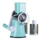 Kitchen Vegetable Cheese Grater, Manual Rotary Slicer Cutter, Chopper with Sharp Stainless Steel Drums