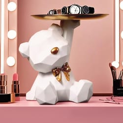 living room desktop decoration tray, kawaii geometric butterfly bear tray, candy miscellaneous storage home decoration