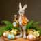 Animal Easter Resin Creative Decor, Easter Cute Rabbit Bunny Ornament, Clock Pocket Watch Decoration, Top Hat Gentleman