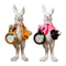 Animal Easter Resin Creative Decor, Easter Cute Rabbit Bunny Ornament, Clock Pocket Watch Decoration, Top Hat Gentleman