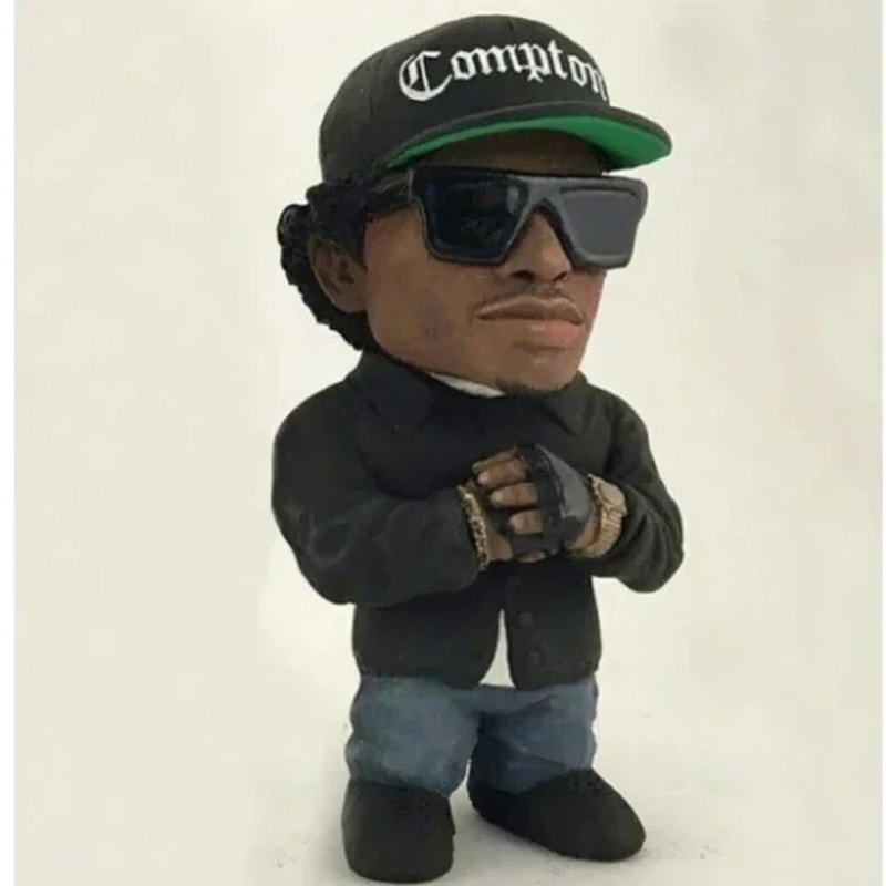 Cool Hip Hop Guy Ornaments Tupac Figurine New Rapper Star Home Living Room Office Decor Doll Rapper 5