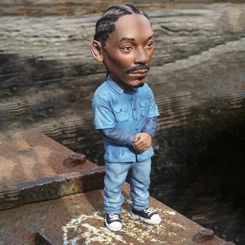 Cool Hip Hop Guy Ornaments Tupac Figurine New Rapper Star Home Living Room Office Decor Doll Rapper 7