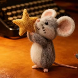 felt mice fashionable mousee tabletop decor for christmas, easter, party fireplace mantel, holiday home table