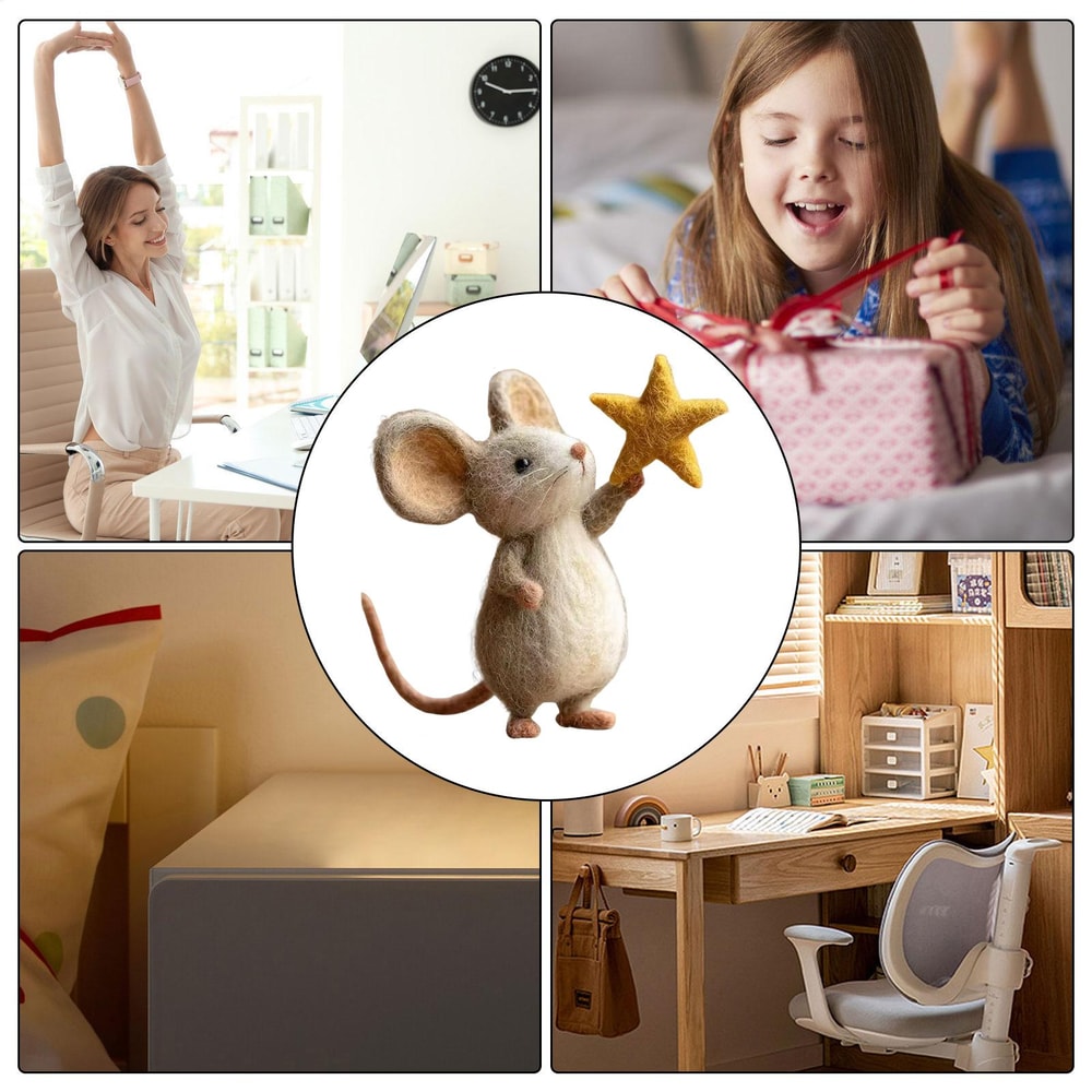 Felt Mice Fashionable Mousee Tabletop Decor for Christmas, Easter, Party Fireplace Mantel, Holiday Home Table