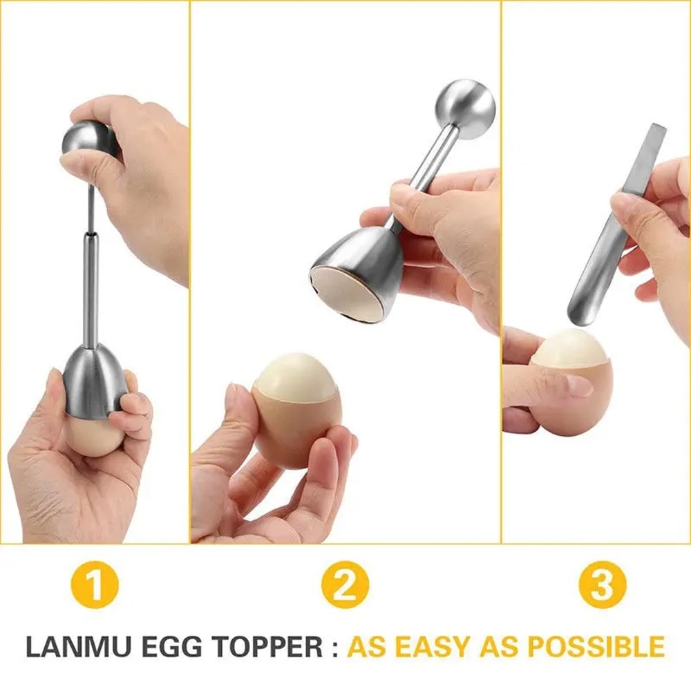 Stainless Steel Egg Topper, Shell Opener Cutter Kitchen Gadget