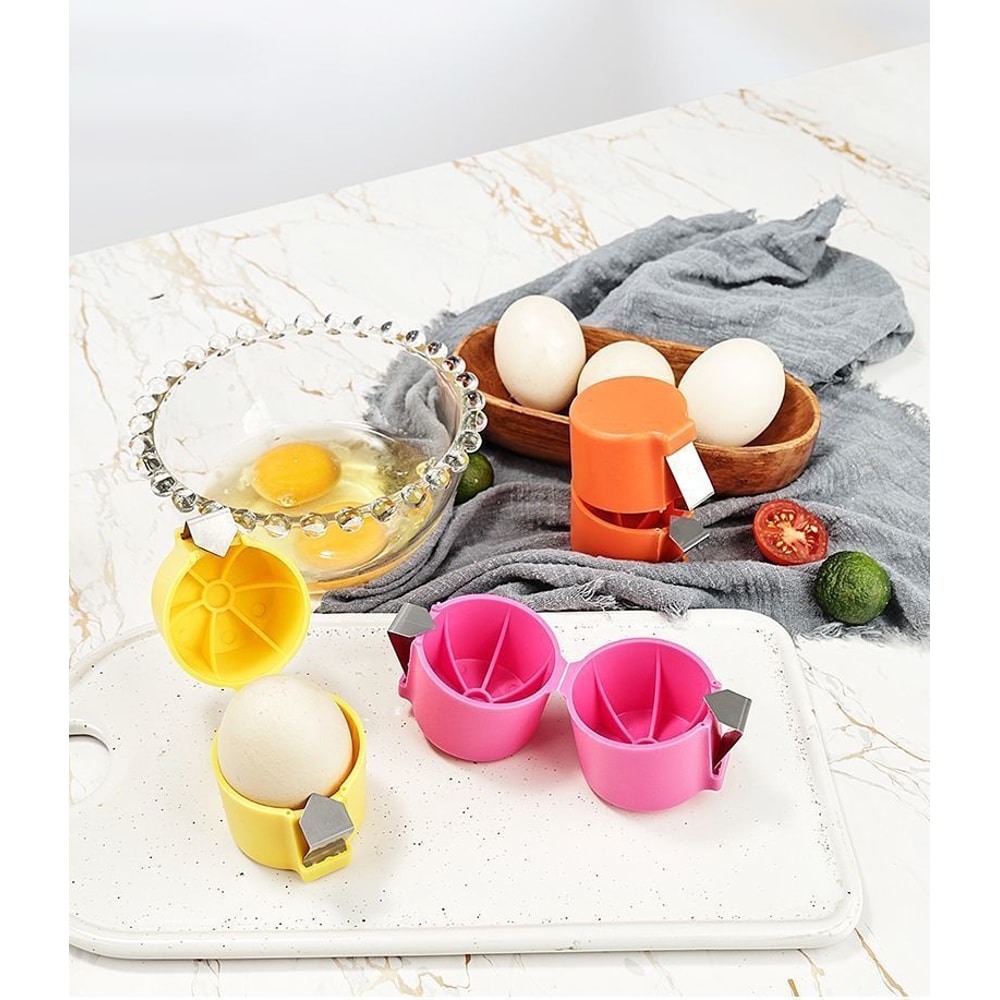 Creative Plastic Non-Stick Hand Eggs Breaker, Kitchen Gadget for Convenient Cooking & Baking