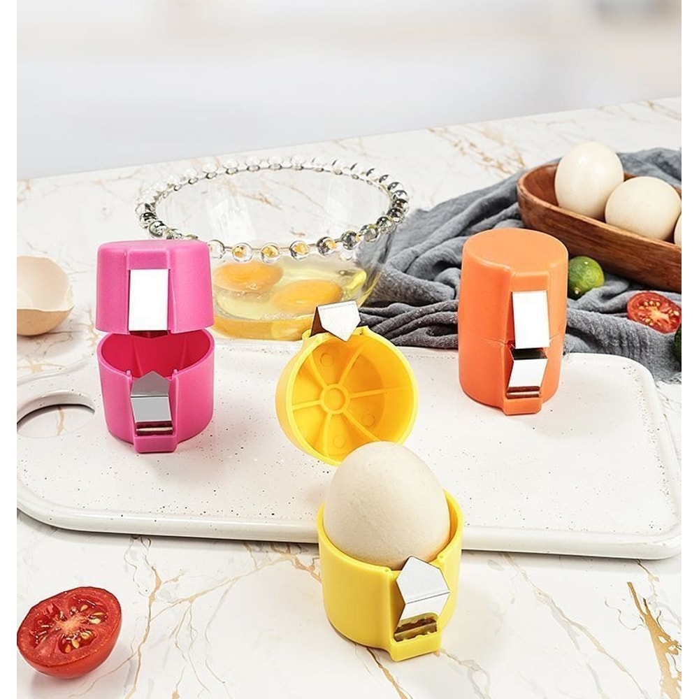 Creative Plastic Non-Stick Hand Eggs Breaker, Kitchen Gadget for Convenient Cooking & Baking