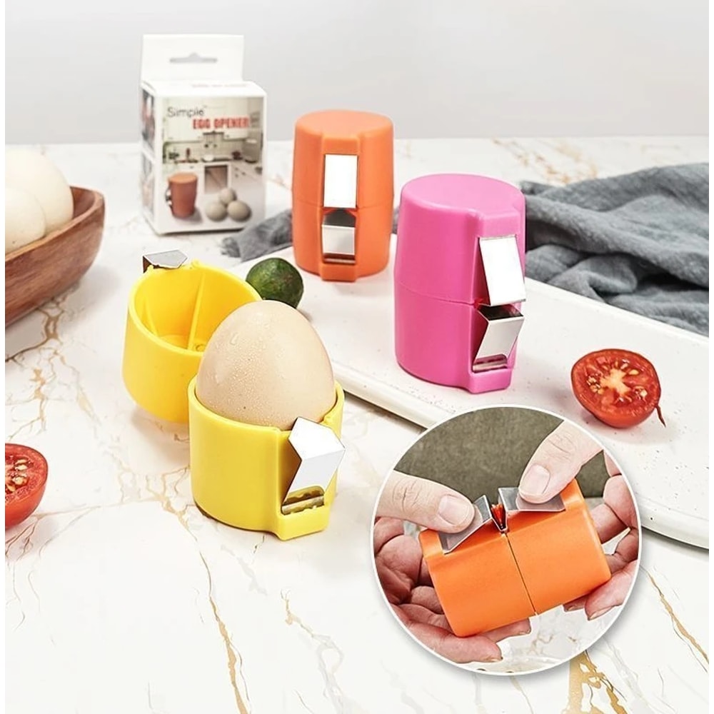 Creative Plastic Non-Stick Hand Eggs Breaker, Kitchen Gadget for Convenient Cooking & Baking