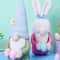 Handmade Easter Bunny Gnome with Easter Egg, Faceless Plush Doll for Girls, Spring Room Decor