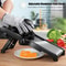 Mandoline Slicer with Stainless Steel Blades & Holder - Safe Food Chopper for Vegetables, Fruit, Easy Clean