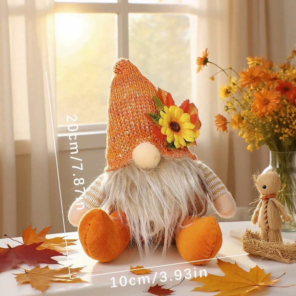 Mini Dolls Sunflower Dwarf Figurine Collectible Doll Accessories for Home Accent