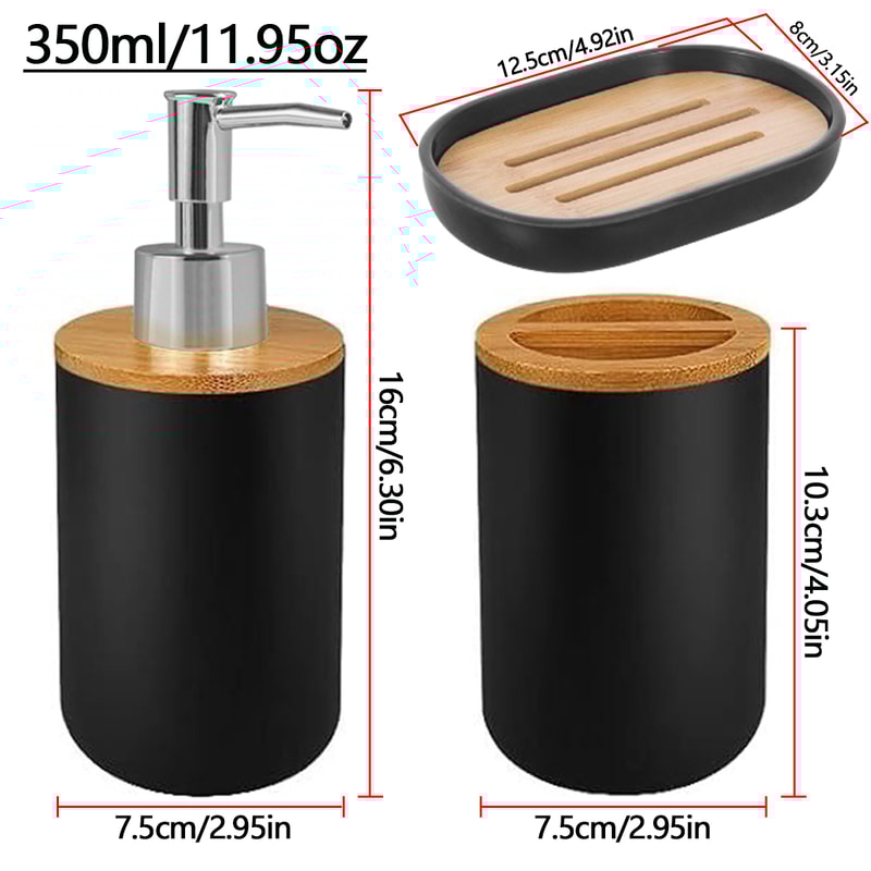 Toothbrush Holder Soap Dispenser Soap Box For Bathroom Accessories Set 2