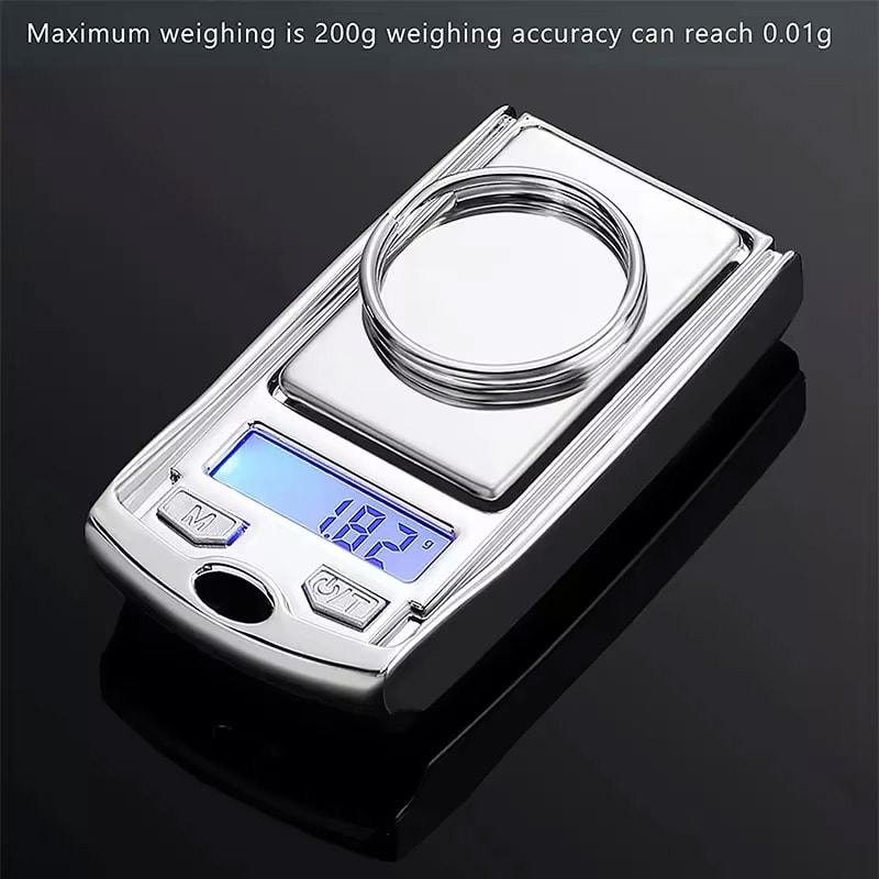 Portable Mini Electronic Digital Scale, LCD Backlit Display for Jewelry Weighing