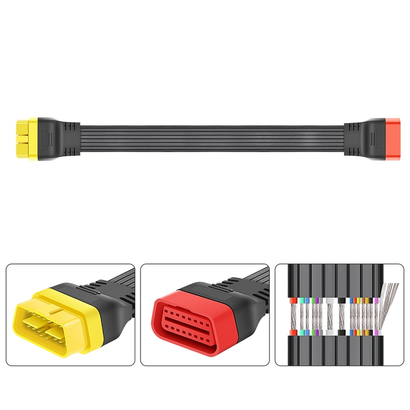 Diagnostic Tool for Launch Thinkdiag Extension Cable, Male to Female Connector, Unbendable Adapter