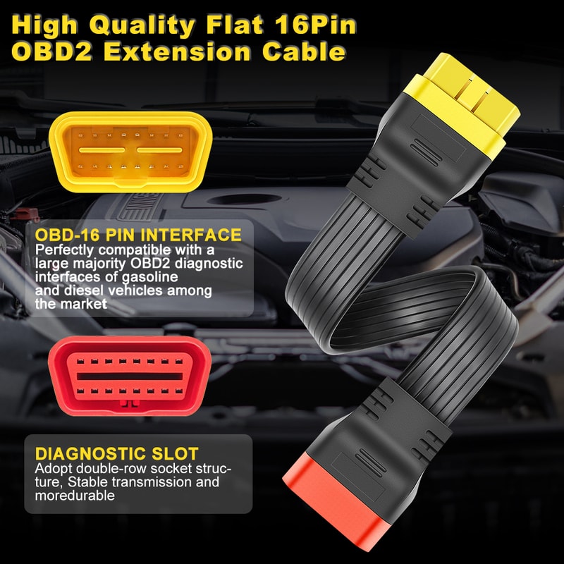 Diagnostic Tool for Launch Thinkdiag Extension Cable, Male to Female Connector, Unbendable Adapter