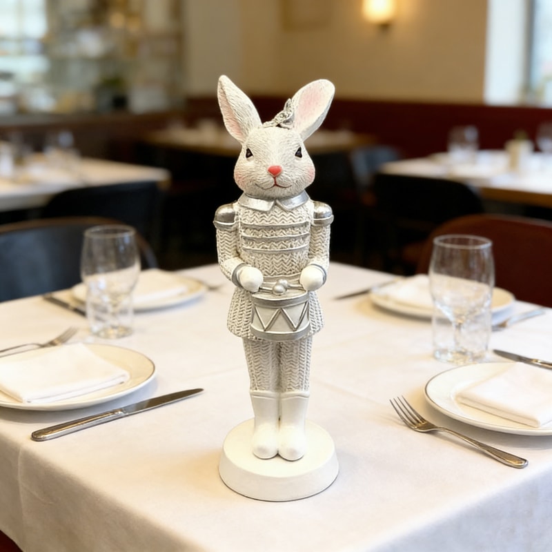 Spring Easter Holiday Table, Easter Bunny Resin Rabbit Sculpture, Centerpiece Bunny Decoration Gifts for Family