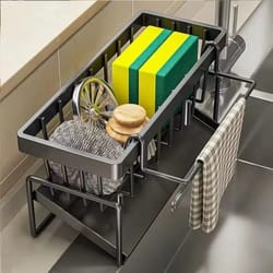 steel wool organizer, kitchen draining rack, dishcloth holder, sink sponge rack