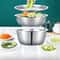 Multifunctional Vegetable Slicer, Stainless Steel Potato Slicer, Vegetable Washing Basin & Drain Basket