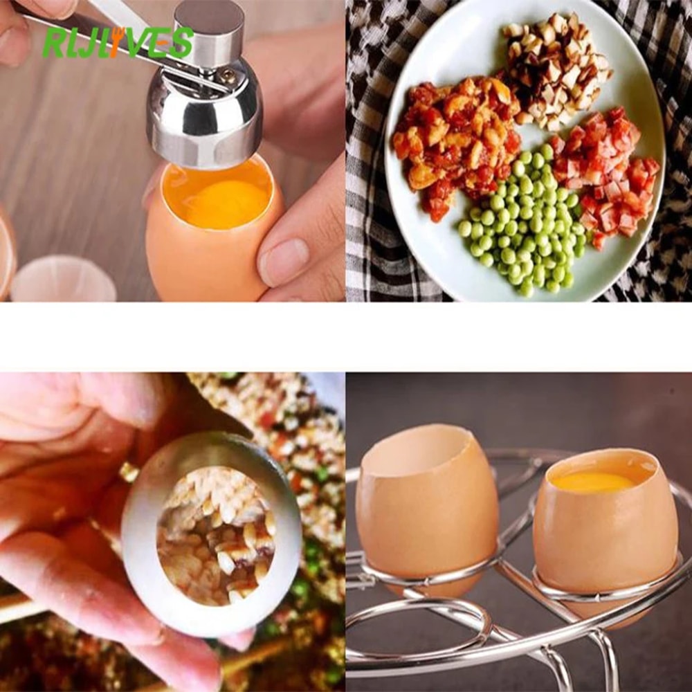 Creative Kitchen Tools Stainless Steel Egg Scissors Egg Topper Cutter Shell Opener For Quick Egg Cu 3