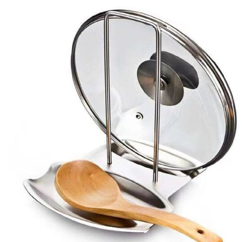 Multi-Functional Stainless Steel Pot Lid Holder, Kitchen Storage Rack Organizer for Utensils