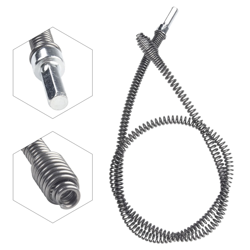 Manganese Steel Spring Head Unblocker Tool for Pipe Dredging, Bathroom Kitchen Drainer Cleaner