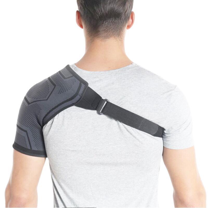 Shoulder Pain Relief Brace, Adjustable Compression Strap Wrap Belt for Torn Rotator Cuff Dislocation for Men and Women