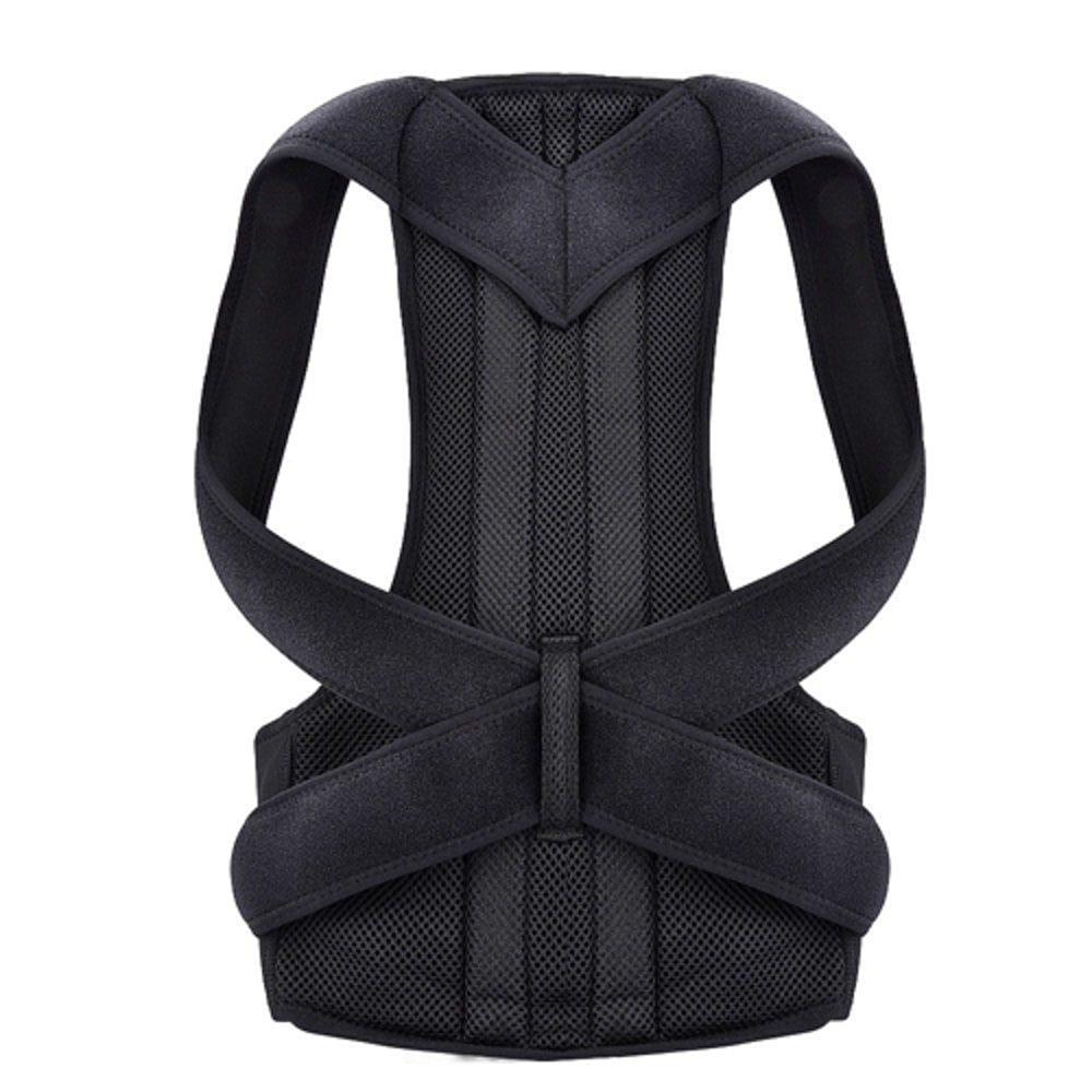 Neoprene Back Corset Brace for Posture Correction, Medical Alloy Bar Spine Support Belt for Back Pain Relief Men Women
