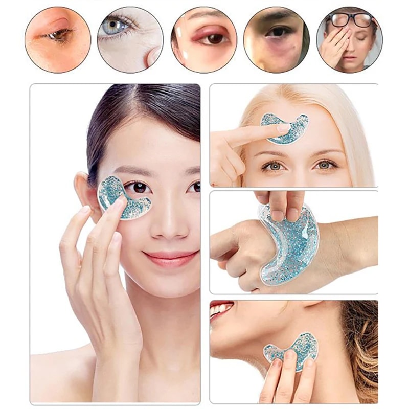 Reusable Gel Eye Cooler, Hot Cold Eye Patches, Gel Eye Bag Patch Relieves Puffiness