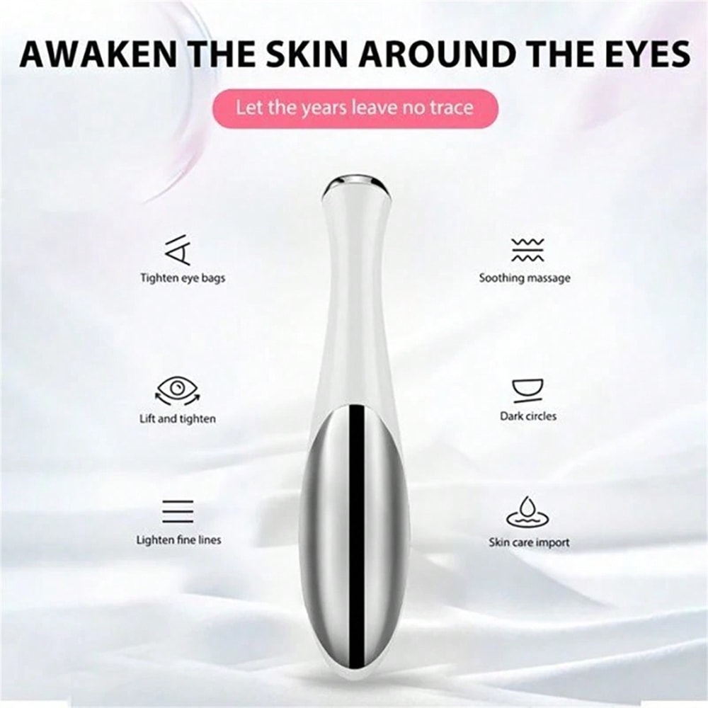 Wrinkle Anti-Ageing Eye Massage Pen, Electric Vibration Dark Circle Removal, Beauty Face Care